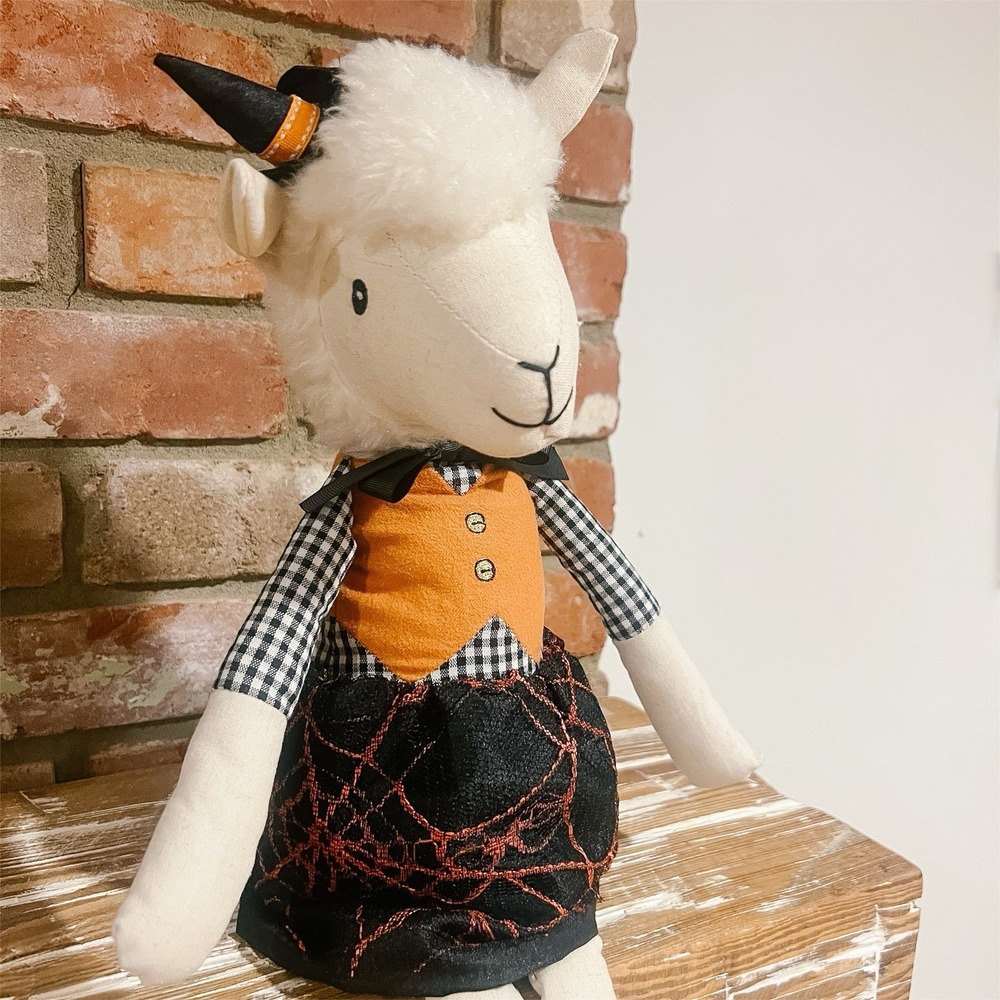 Halloween Witchy Llama Alpaca Stuffed Weighted Bottom Halloween Decor 32"‎ Cute!